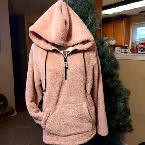 PINK sherpa hoodie